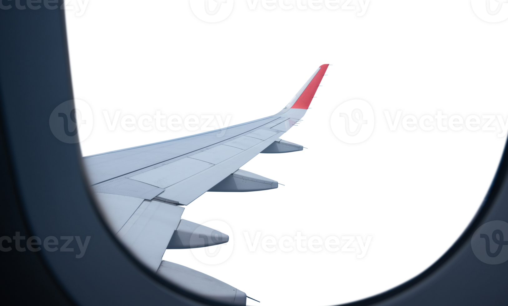 Airplane wing isolated on transparent png