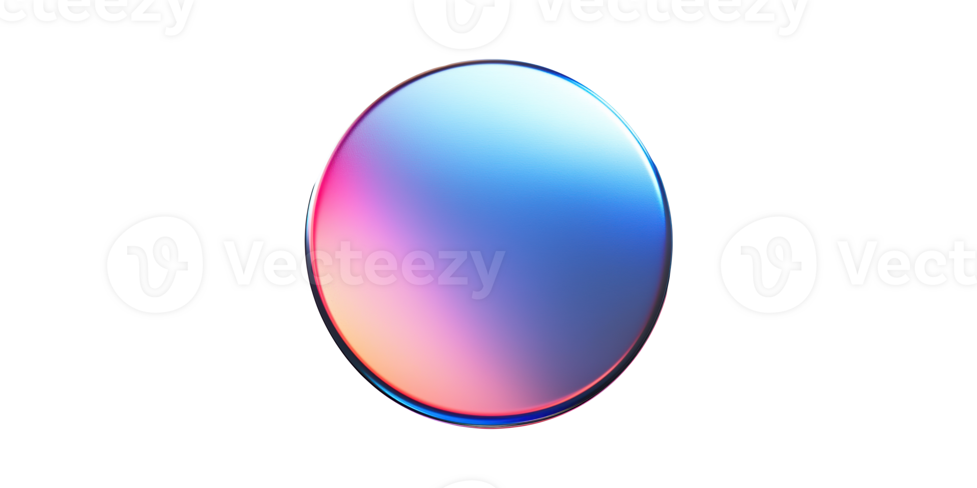 Gradient circular disc with multicolor spectrum isolated on transparent background png