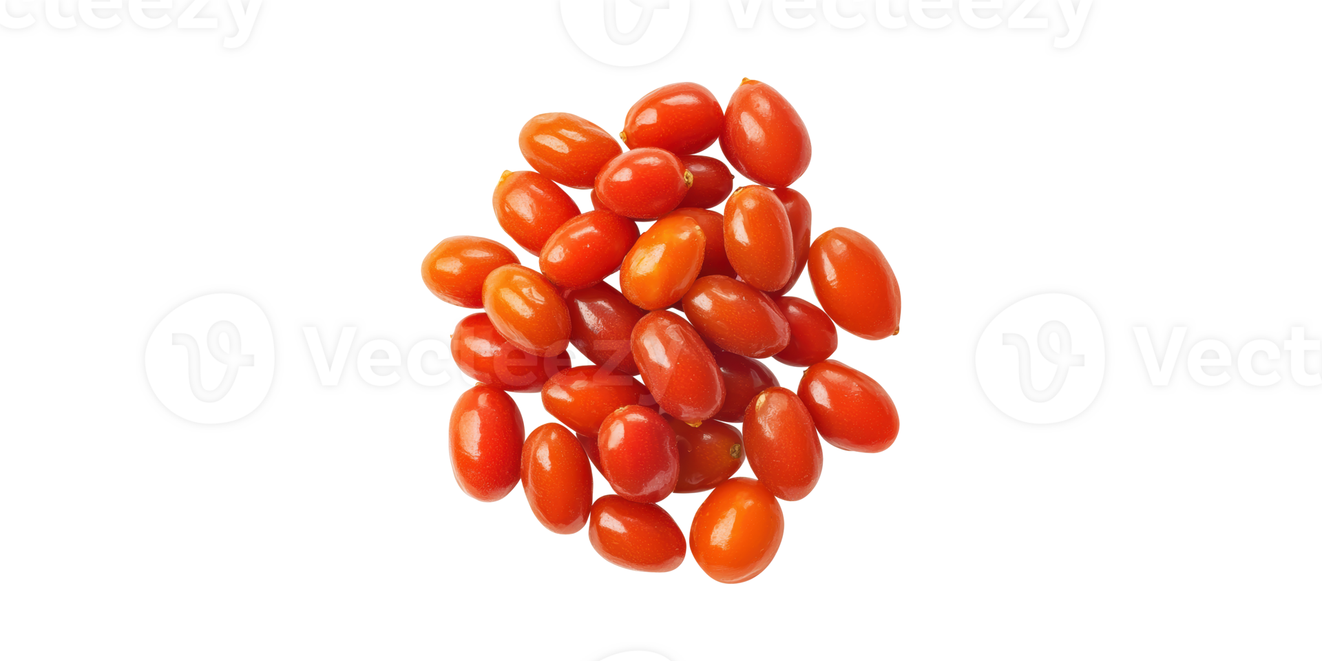 Cherry tomatoes cluster isolated on transparent background png