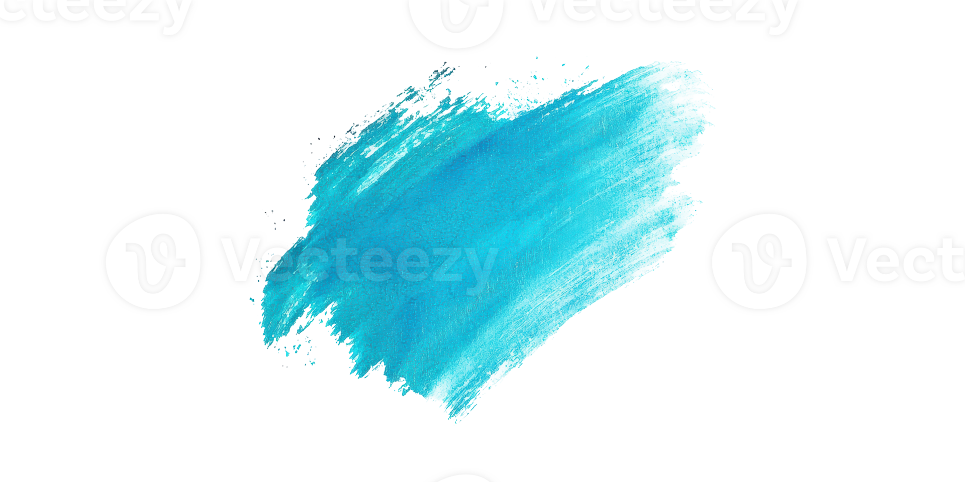 Blue paint brushstroke texture isolated on transparent background png