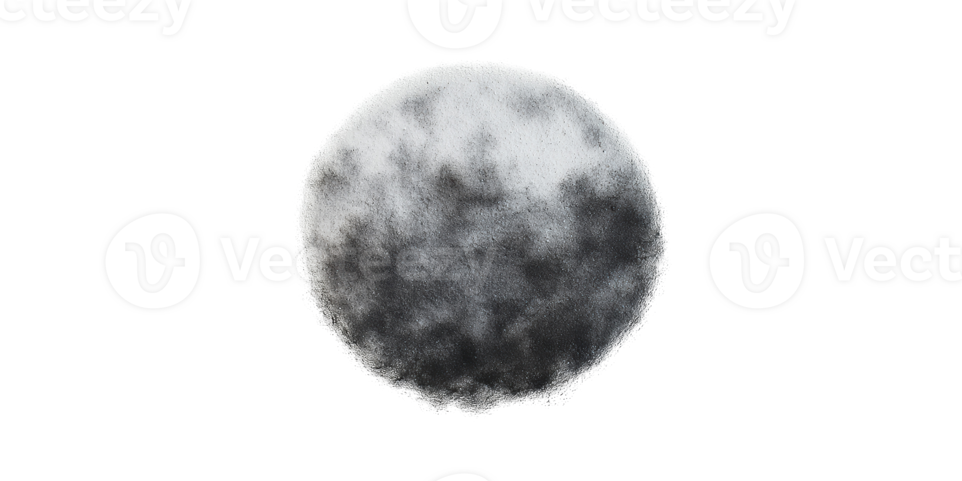 Black and gray spotted circular cloud pattern isolated on transparent background png