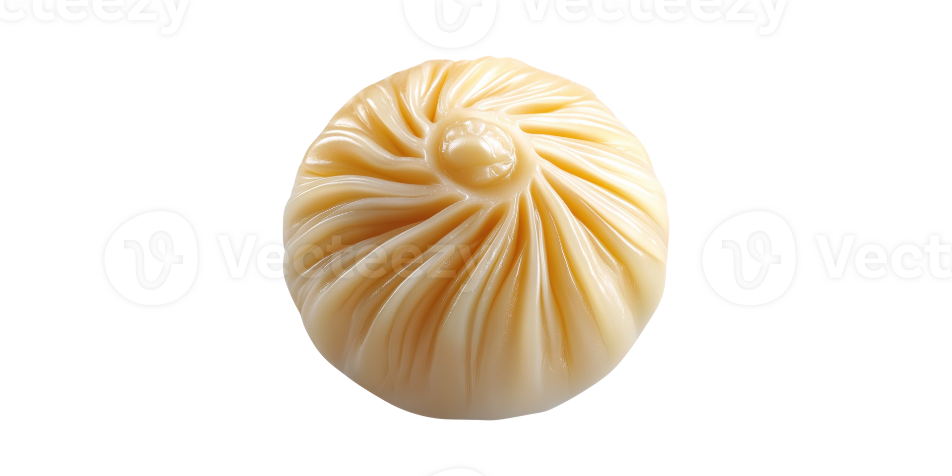 Realistic yellow cheese dumpling with detailed texture isolated on transparent background png