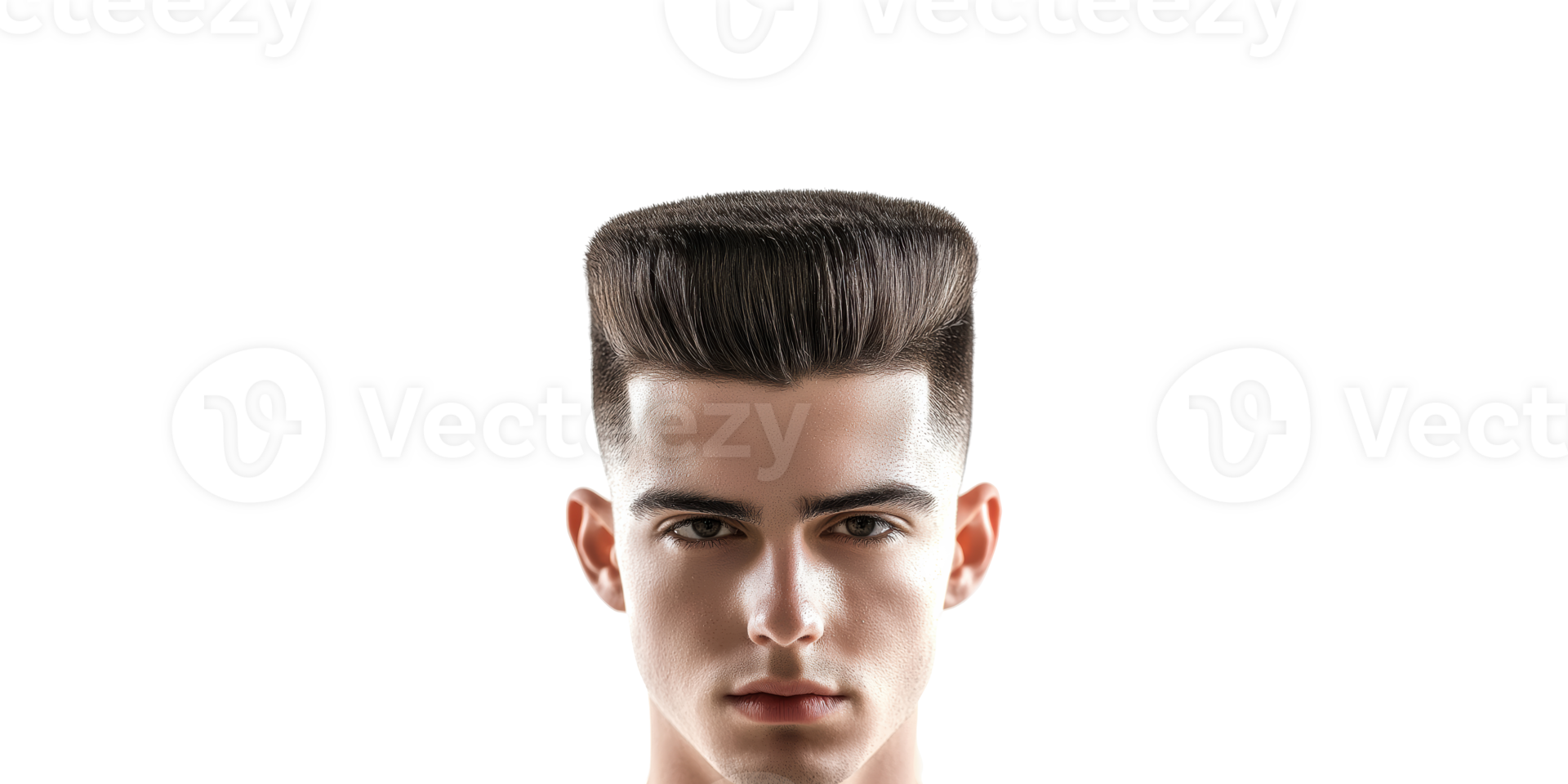 Man with high top fade hairstyle isolated on transparent background png