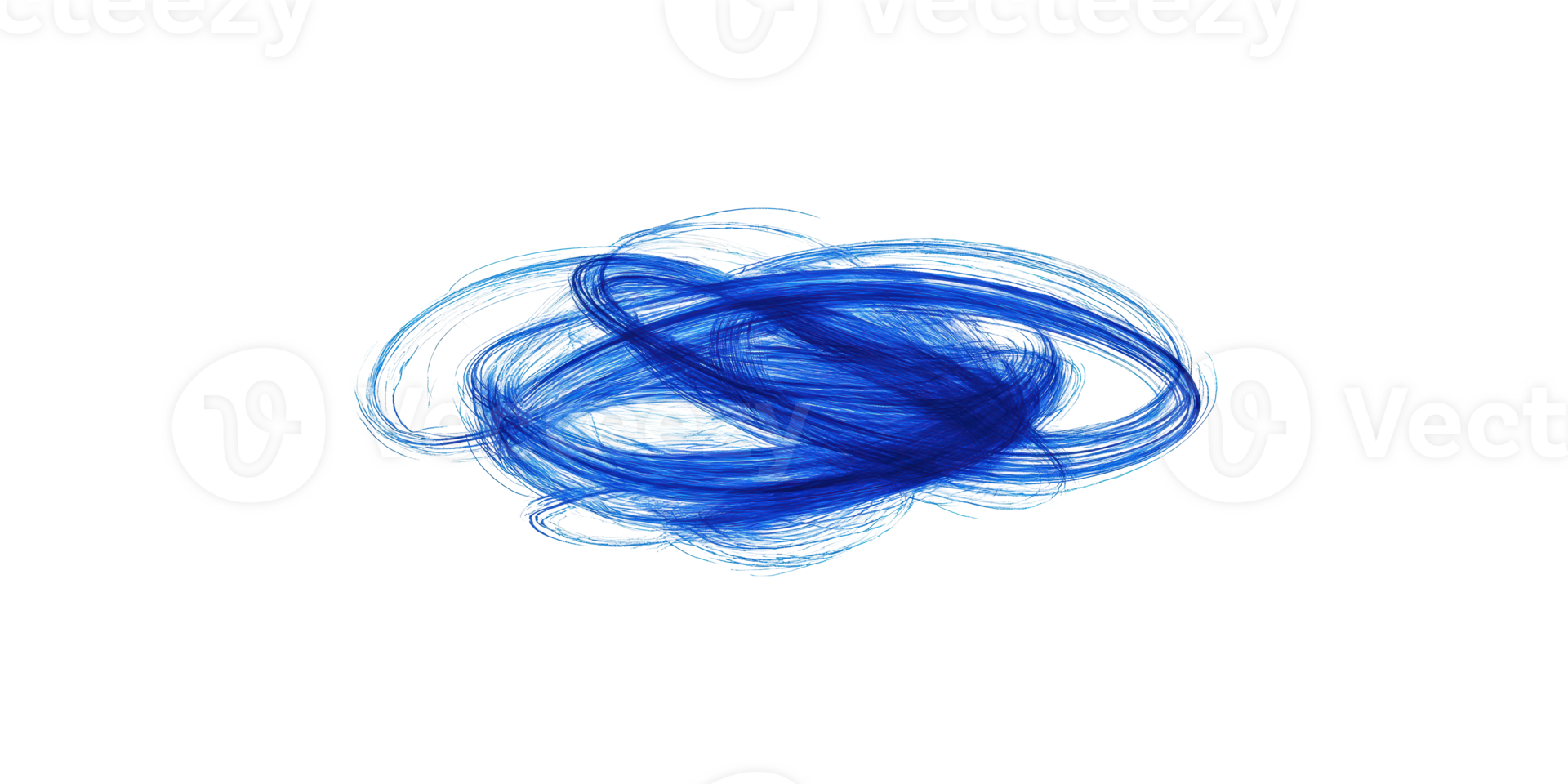 Abstract blue swirl pattern with dynamic lines isolated on transparent background png