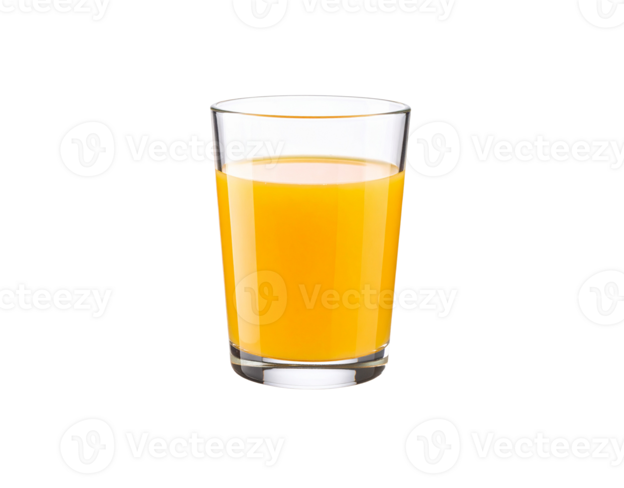 Refreshing Glass of Vibrant Orange Juice on Black Background. png