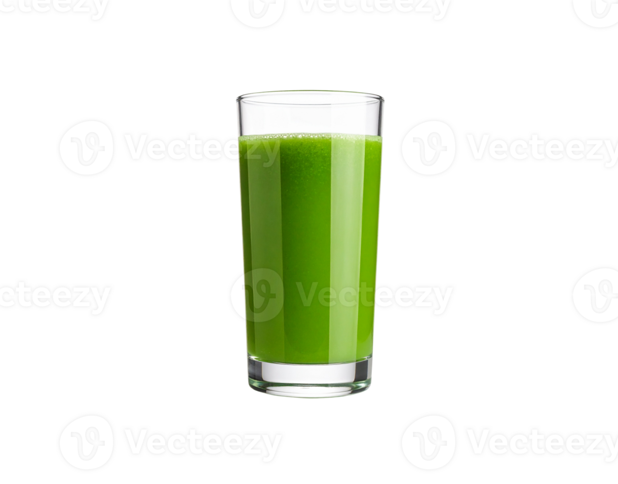 Refreshing Green Smoothie in Clear Glass Healthy Drink Isolated Shot. png