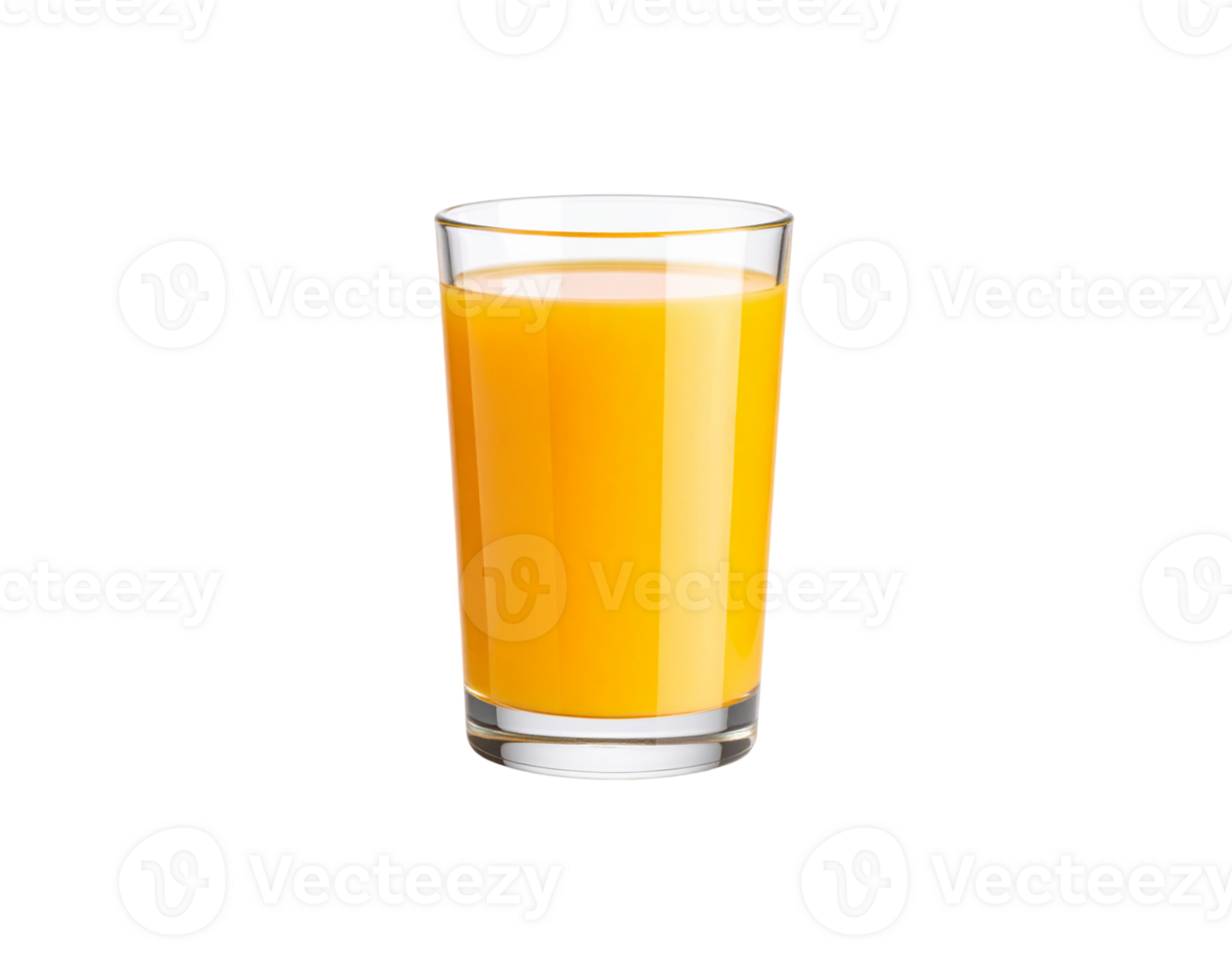 Refreshing Glass of Bright Orange Juice on Black Background. png