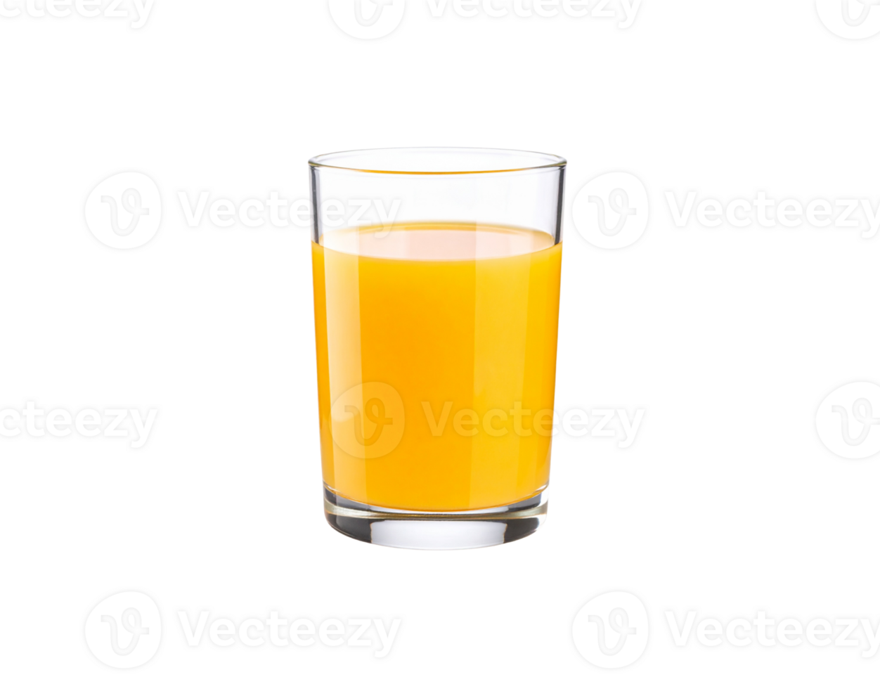 Refreshing orange juice in a clear glass vibrant and healthy drink. png