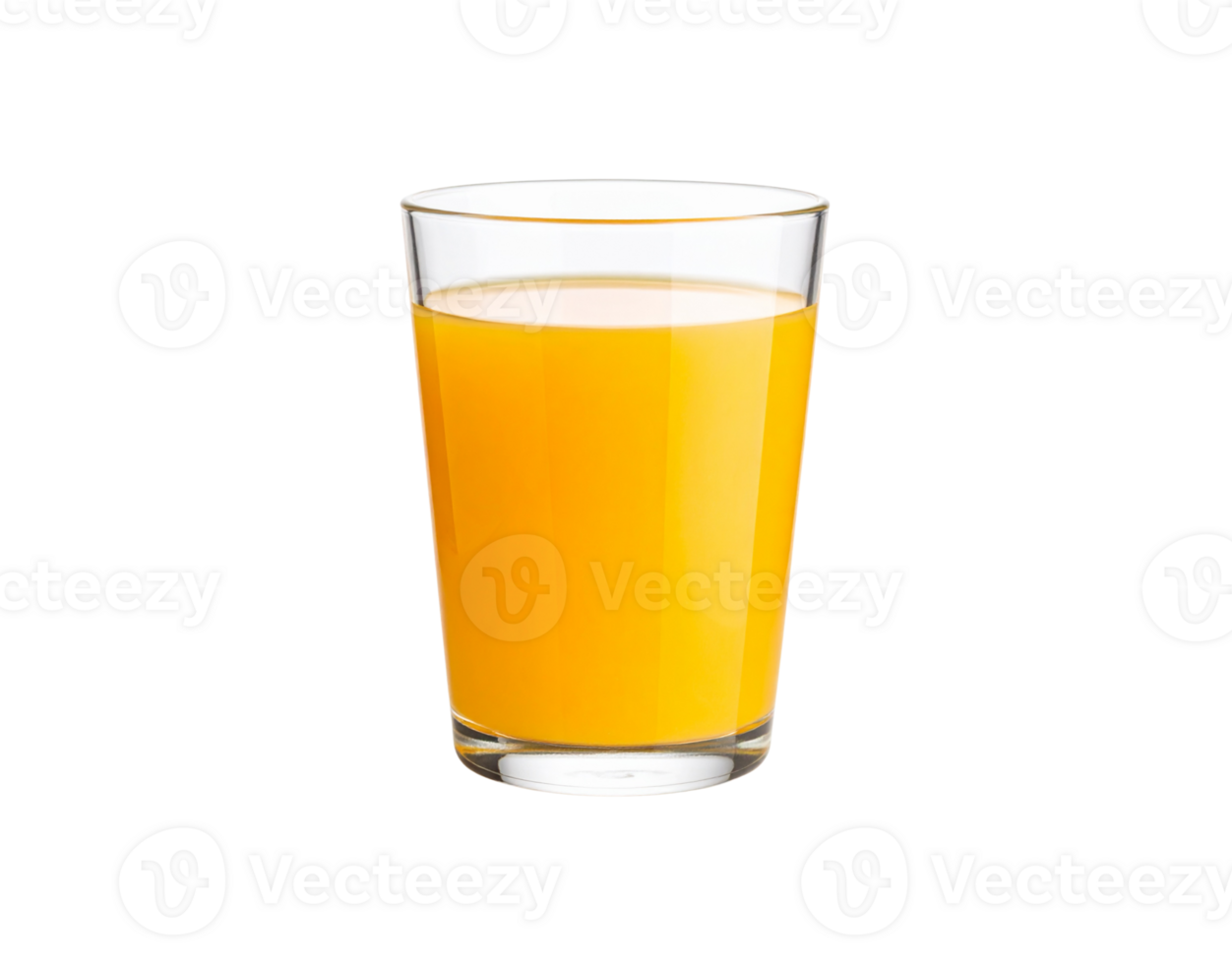 Refreshing Orange Juice in a Clear Glass Cup. png