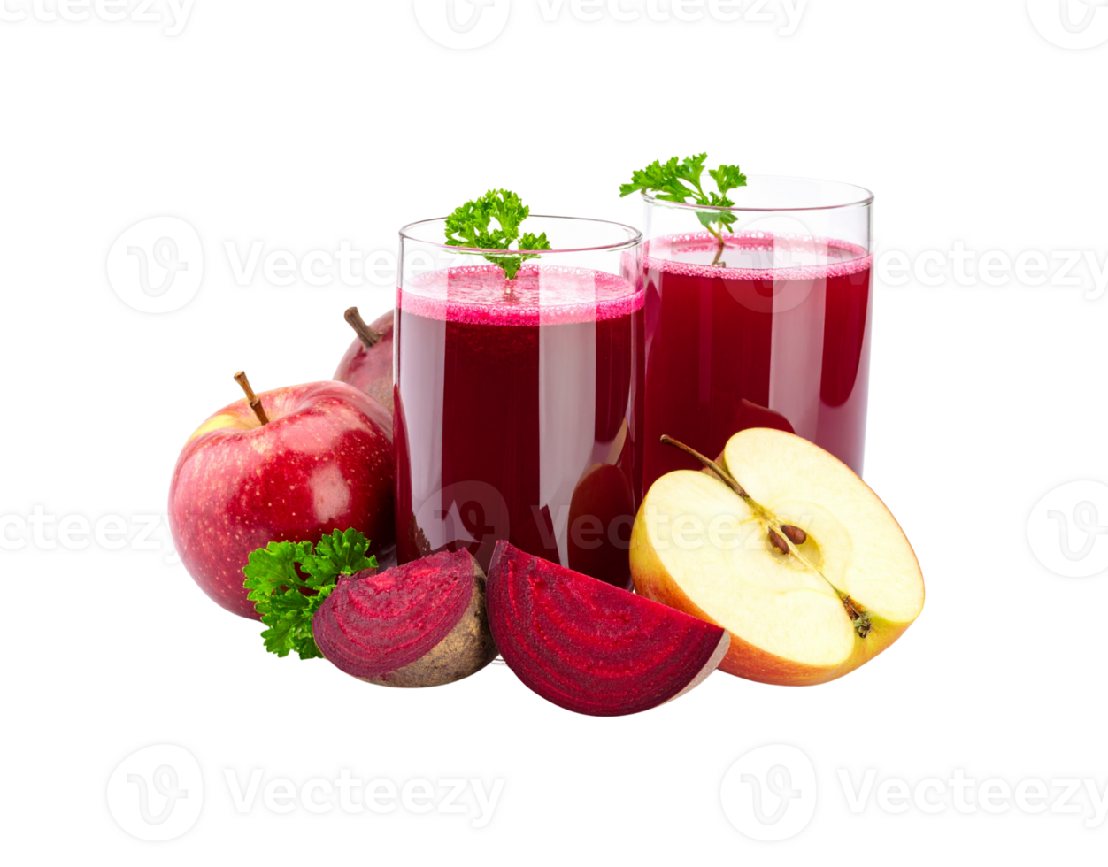Refreshing Beet and Apple Juice Duo with Fresh Ingredients. png