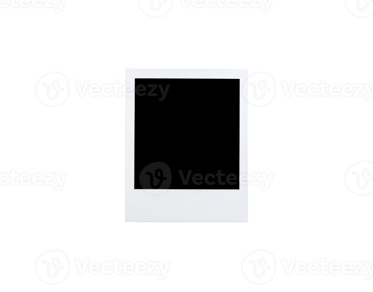 Classic White Instant Photo Frame with Black Center. png