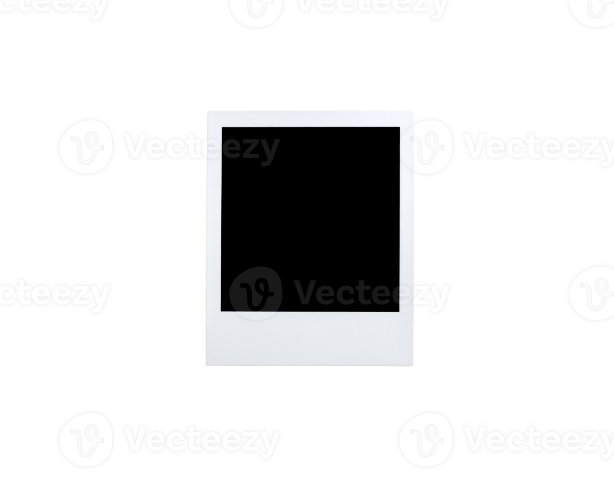 Classic White Polaroid Frame with Rectangular Border and Bottom Section. png