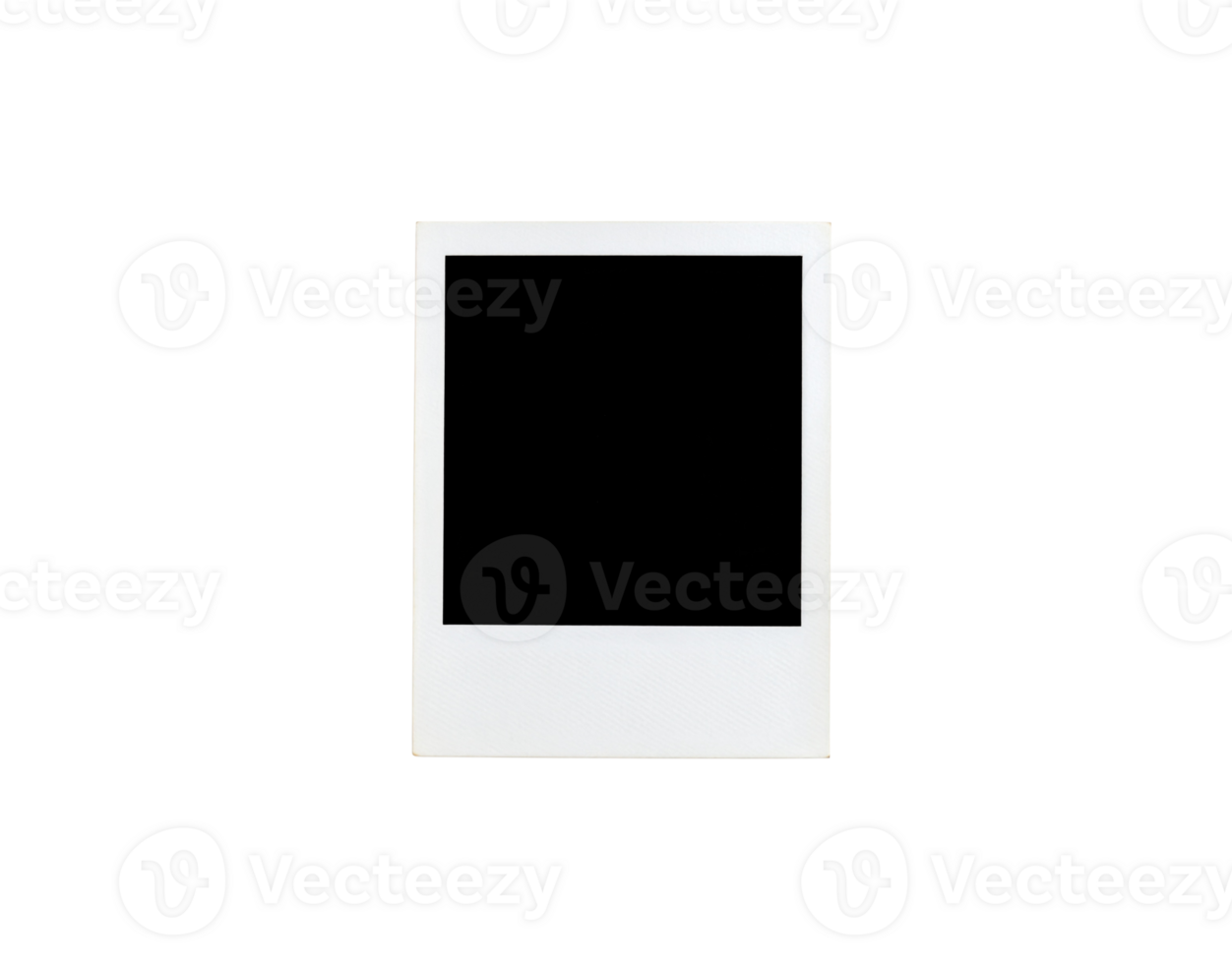Blank White Polaroid Frame with Textured Surface for Photo Display. png