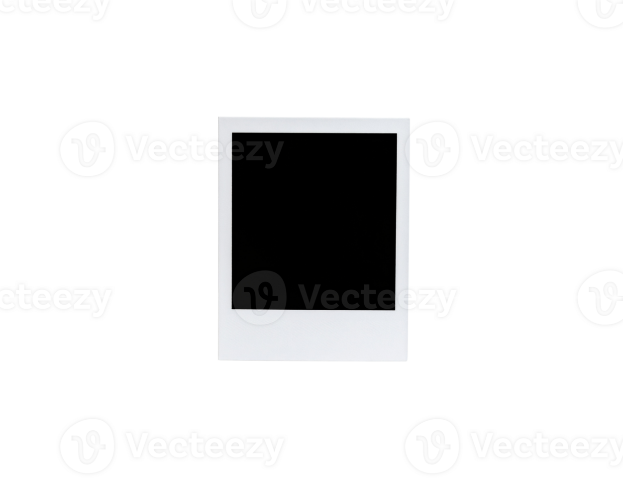 Blank White Polaroid Frame with Square Opening for Photo Display. png