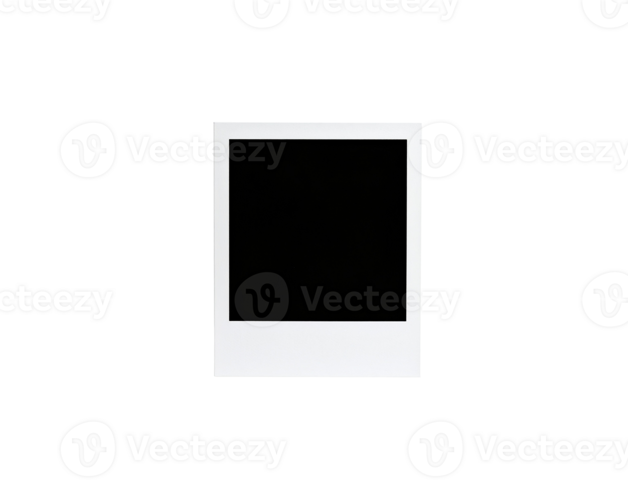 Classic White Polaroid Frame with Rectangular Photo Area and Bottom Section. png