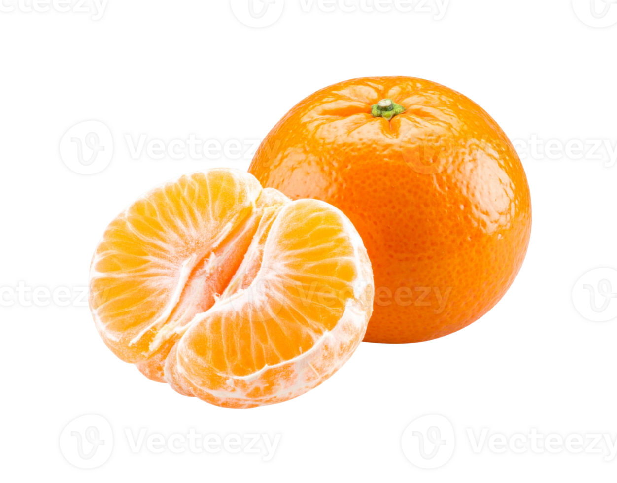 Fresh Mandarin Orange with Segmented Piece Vibrant and Juicy Appearance. png