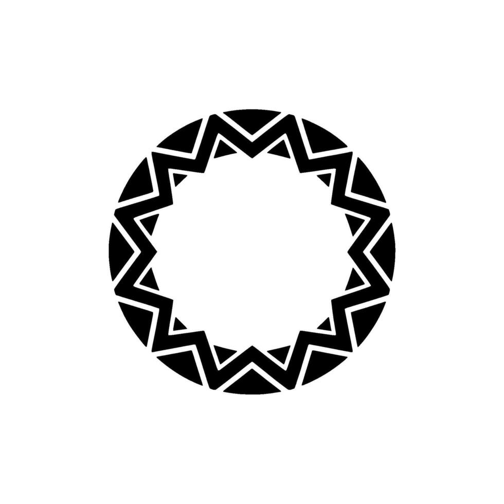 Geometric Tribal Circle, Minimalist - Modern - Pattern vector