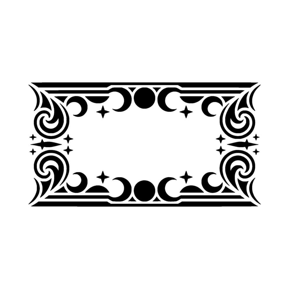 Elegant Black Decorative Border, Vintage Style - Ornament - Frame vector