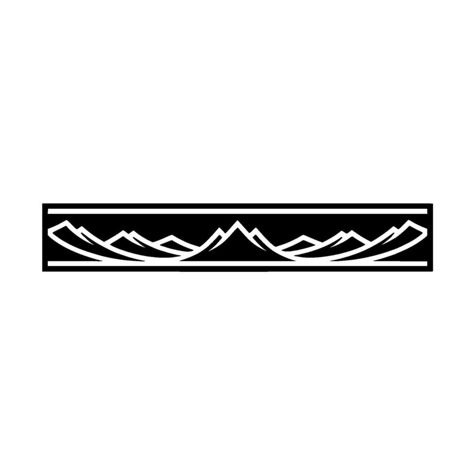 Geometric Mountain Range Border, Minimalist - Mountains vector
