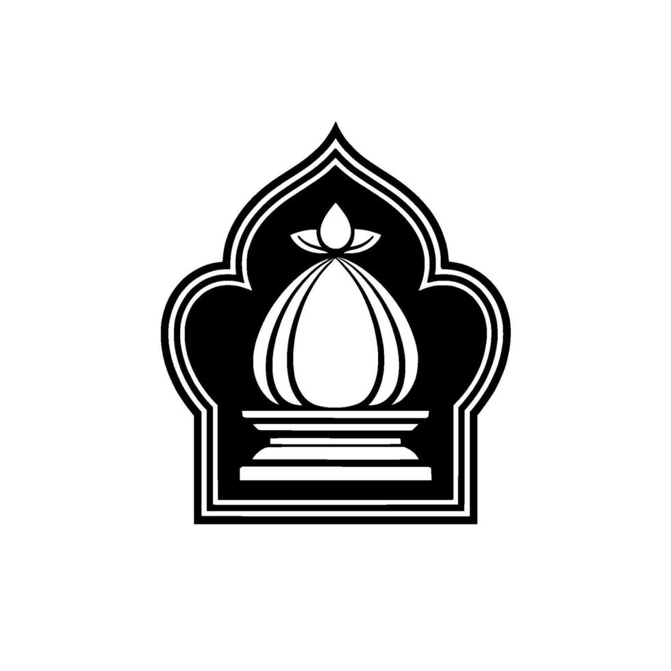 Geometric Mosque Ornament, Serene Symbolism vector