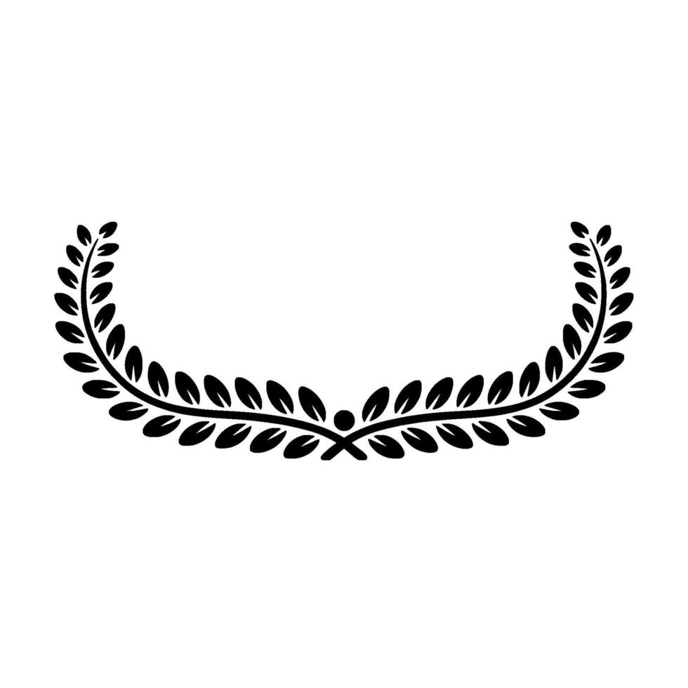Elegant Laurel Wreath, Minimalist, Symbolic Award, Symbol vector