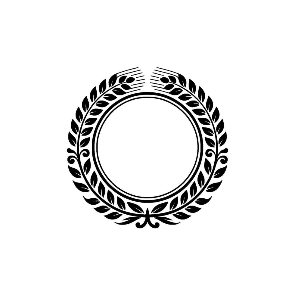 Elegant Laurel Wreath Border, Vintage, Illustration vector