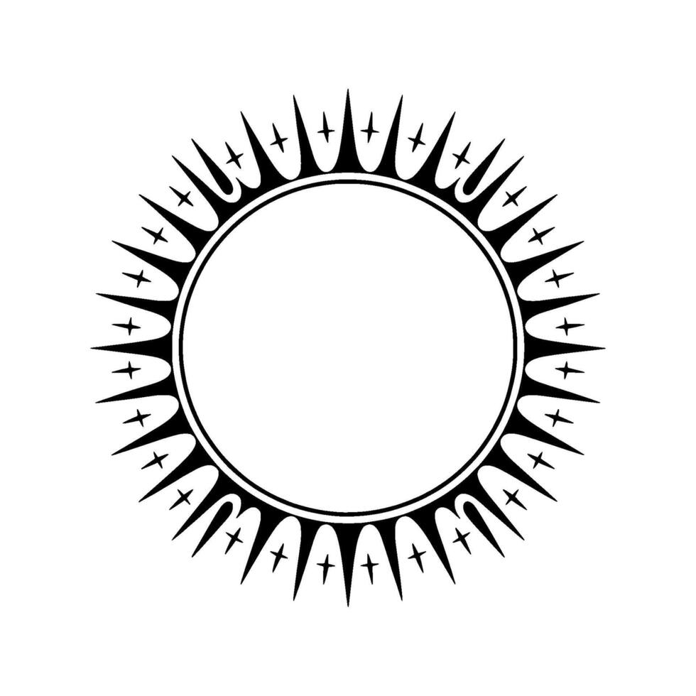 Celestial Halo, Minimalist Starburst Ornament vector
