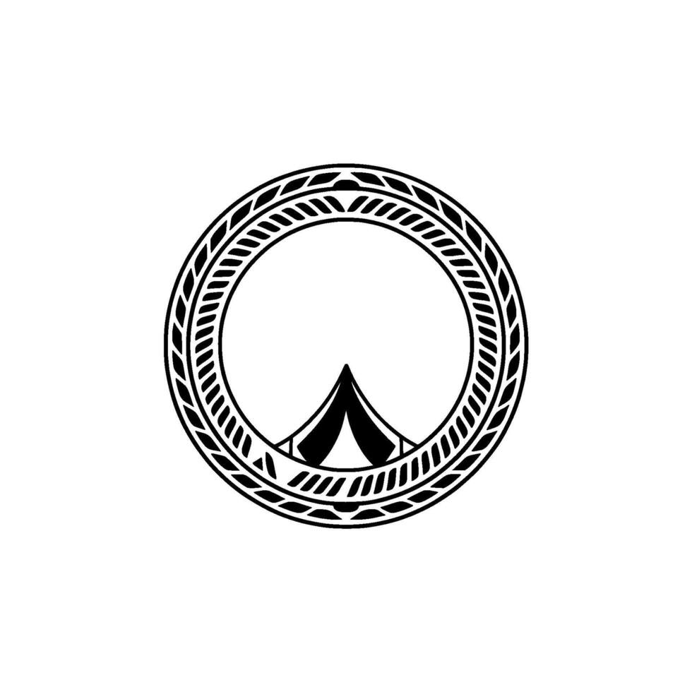 Minimalist Camping Emblem, Adventure vector