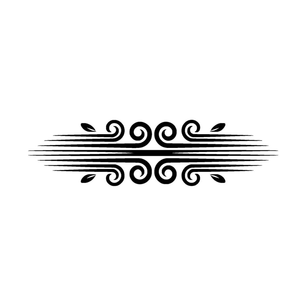 Elegant Swirl Border, Vintage Element, Line vector