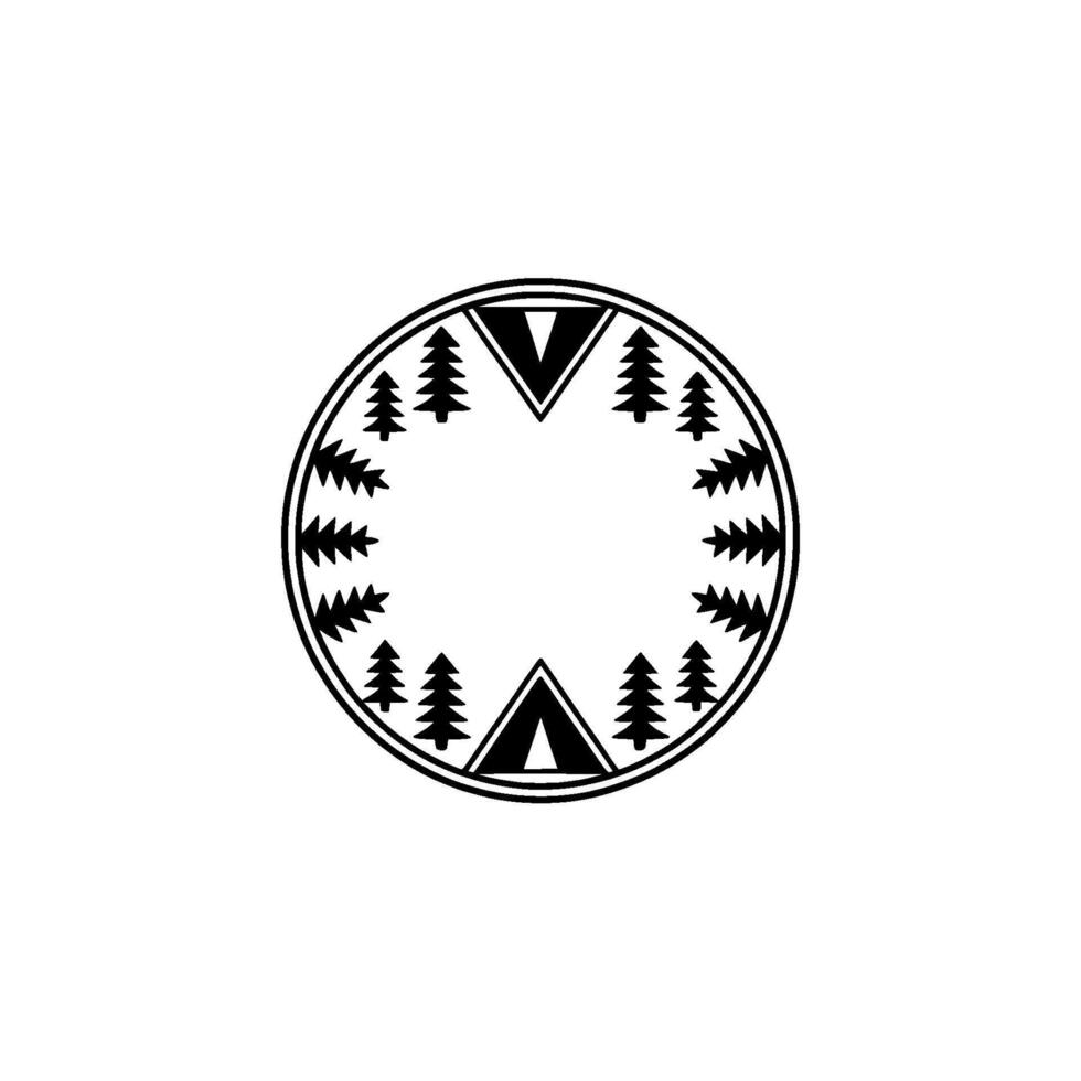 Minimalist Mountain Emblem - Wilderness Exploration vector
