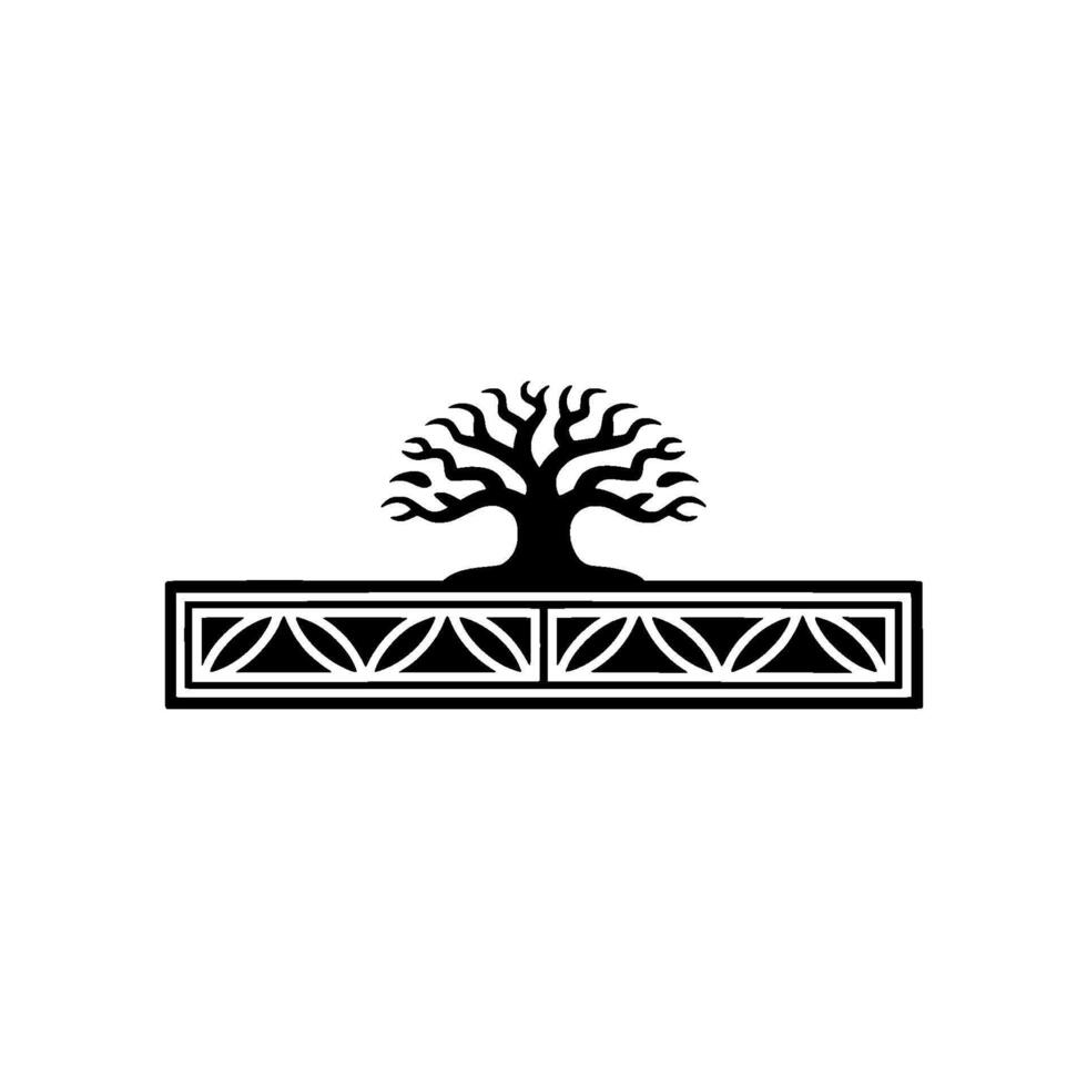 Symbolic Tree Emblem, Ancient Roots, Modern vector