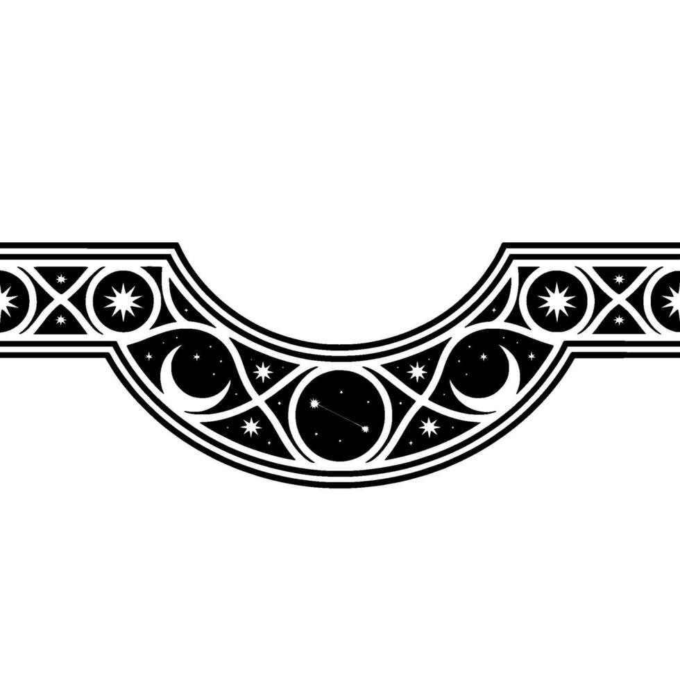 Celestial Emblem Vintage Zodiac Border - Constellation vector