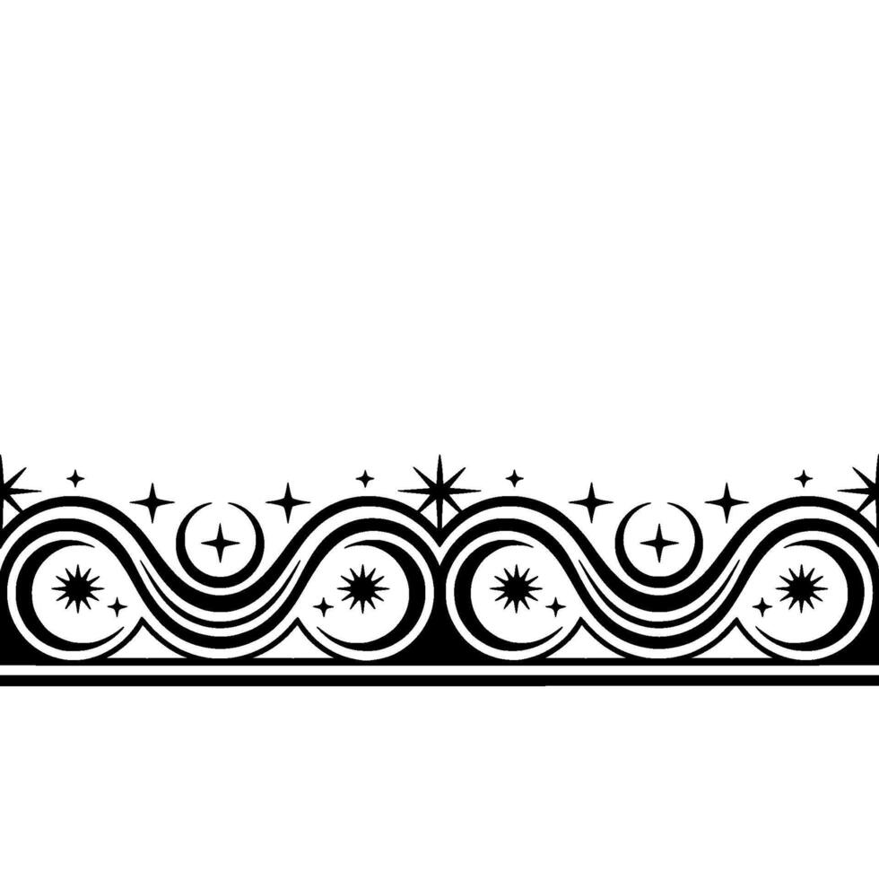 Elegant Starburst Border, Vintage Deco vector