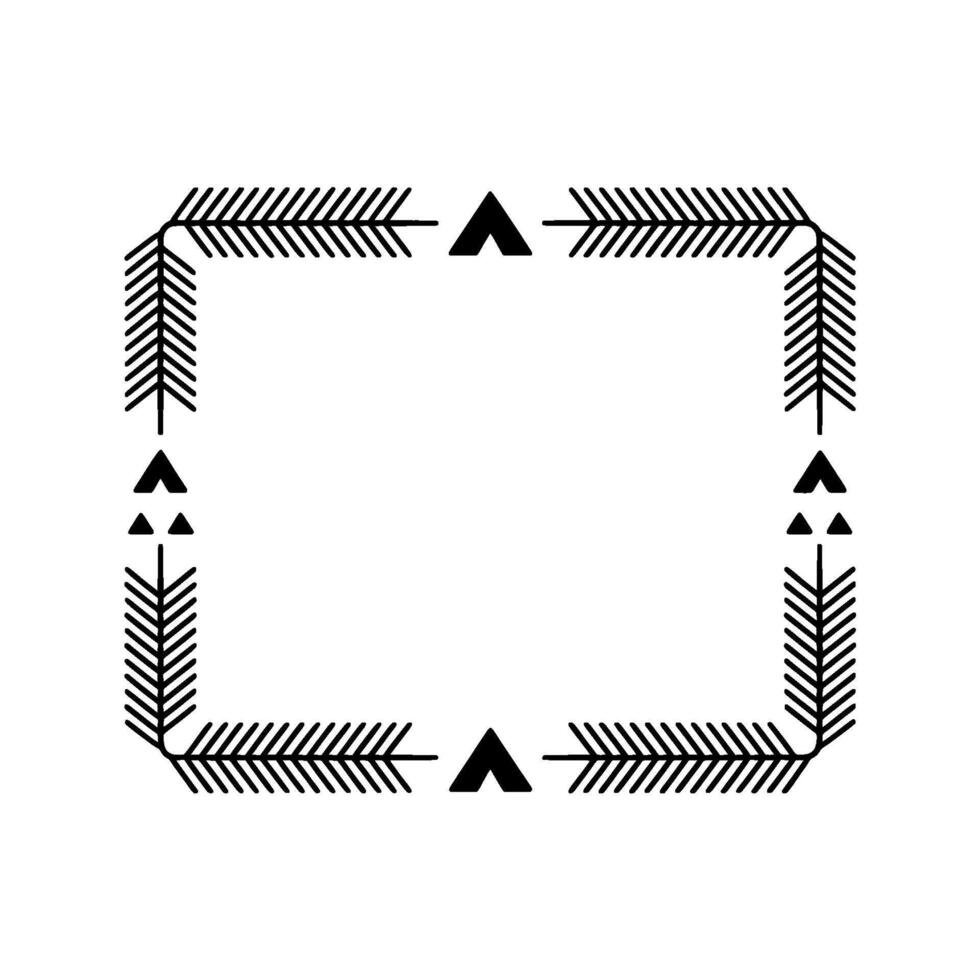Geometric Arrow Frame, Minimalist vector