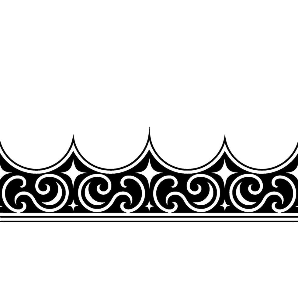 Ornate Black Border, Vintage Decorative Trim vector