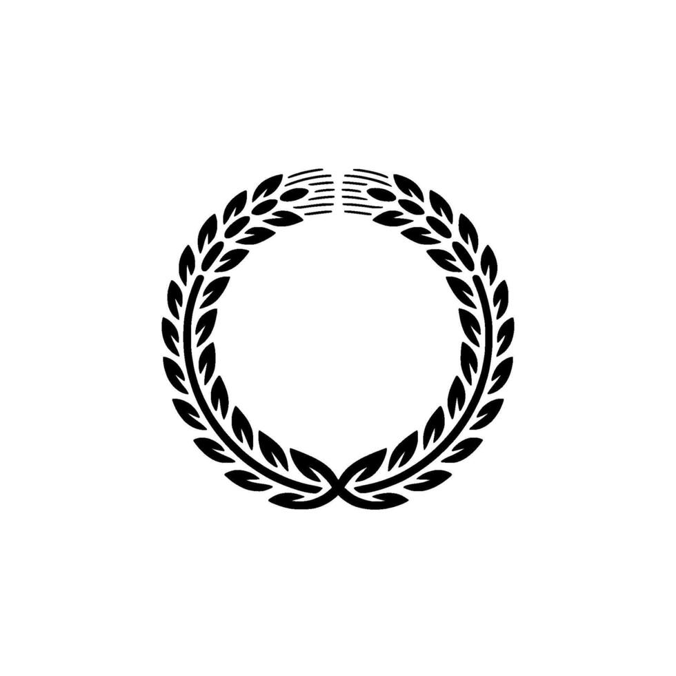 Minimalist Laurel Wreath, Symbolic Circle vector