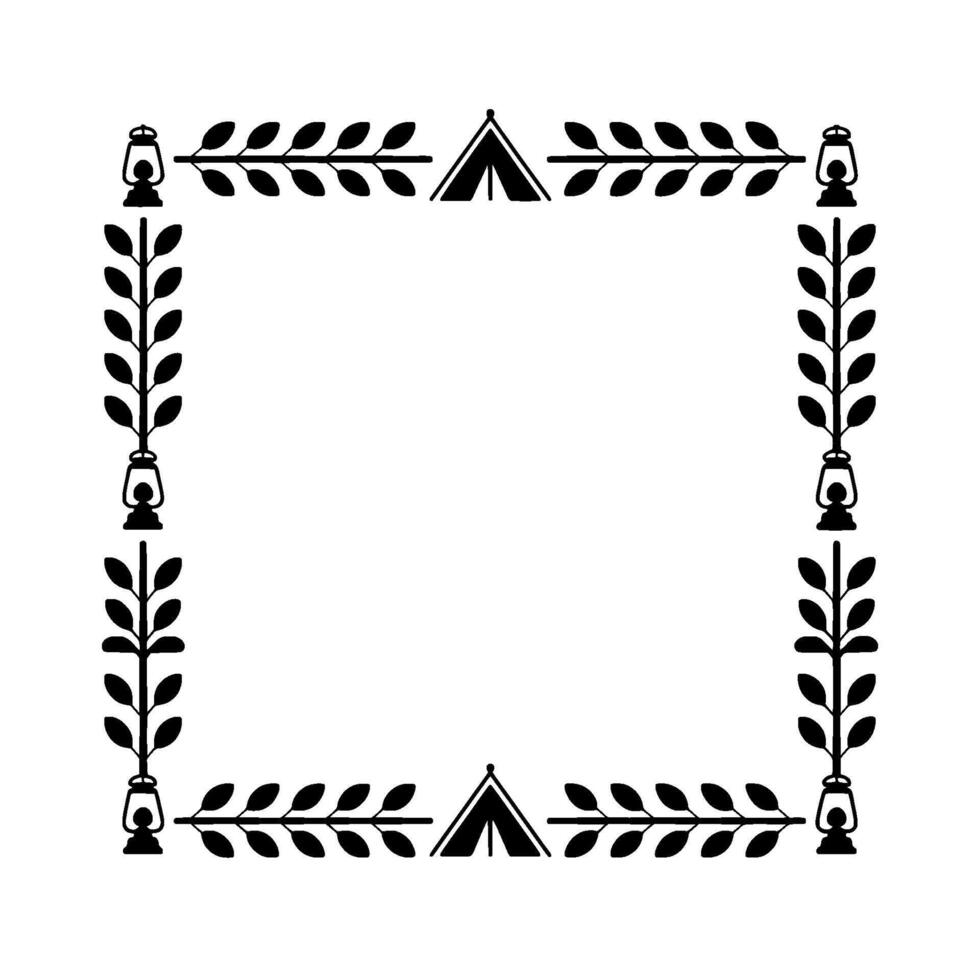 Vintage Botanical Frame, Elegant Border, Decorative Element vector