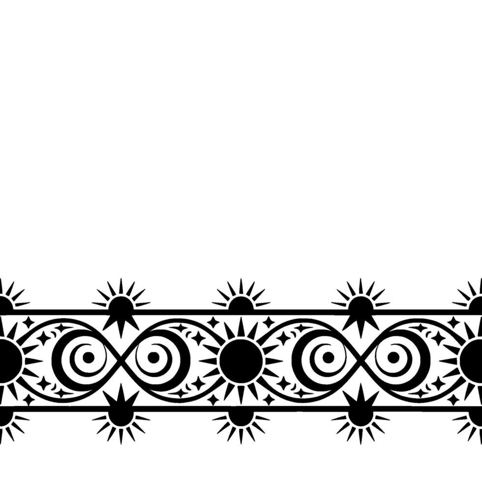 Geometric Sun Border, Minimalist vector