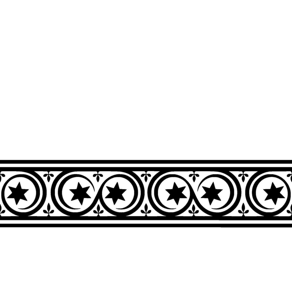 Ornate Black Border, Medieval, Decorative Element vector