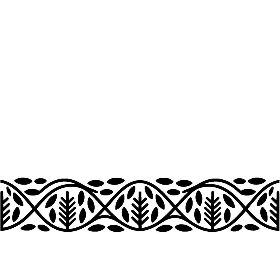 Stylized Leaf Border, Vintage Element - Foliage vector