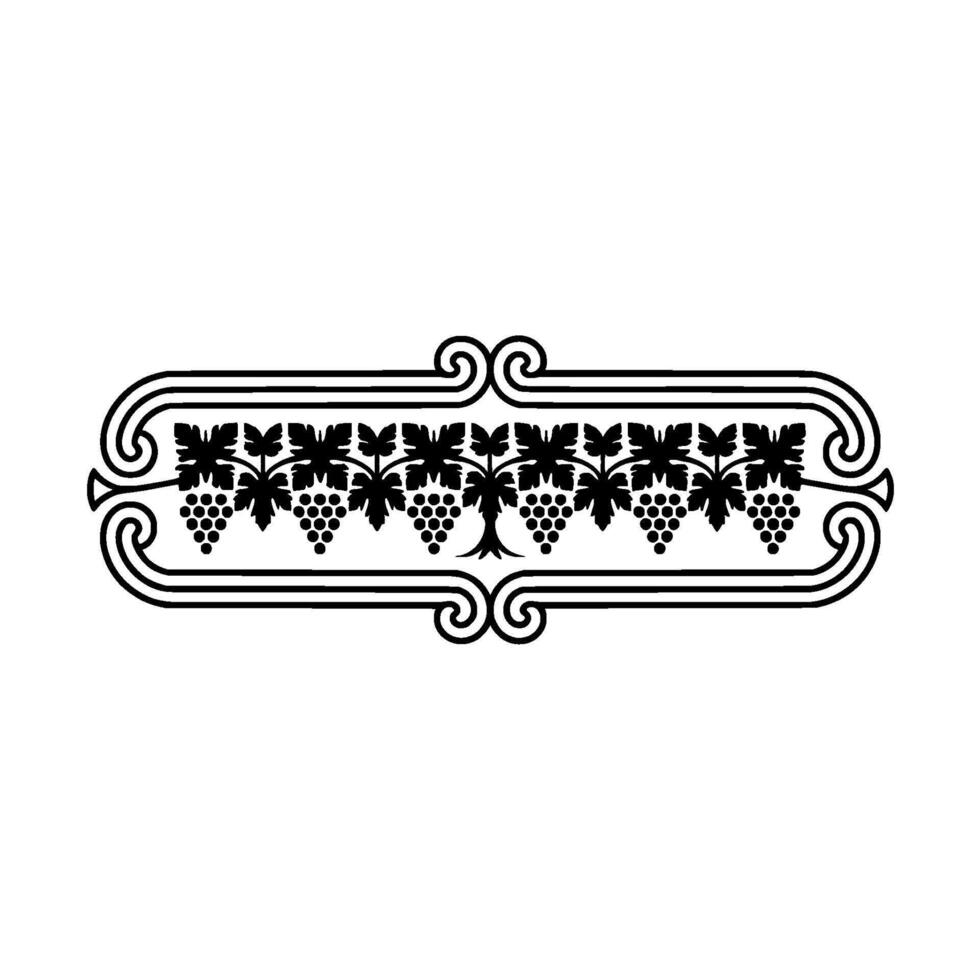 Elegant Vine Border, Vintage Element vector
