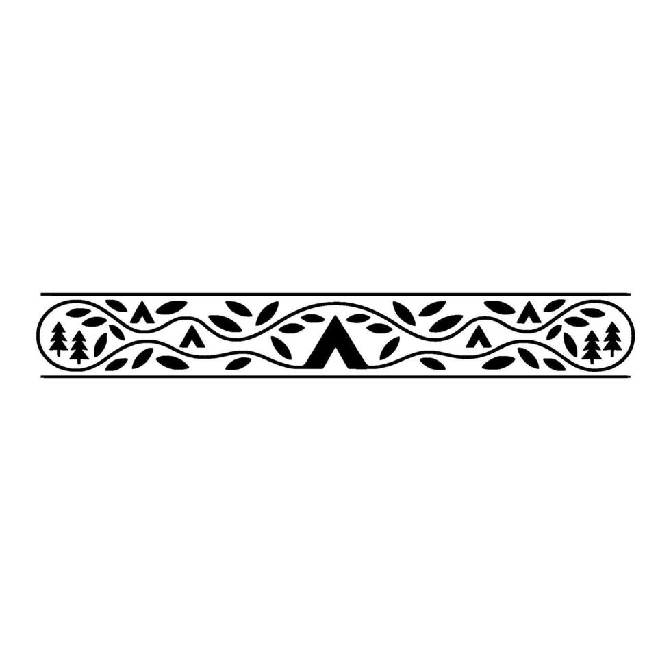 Vintage Forest Border, Elegant Decorative Element vector