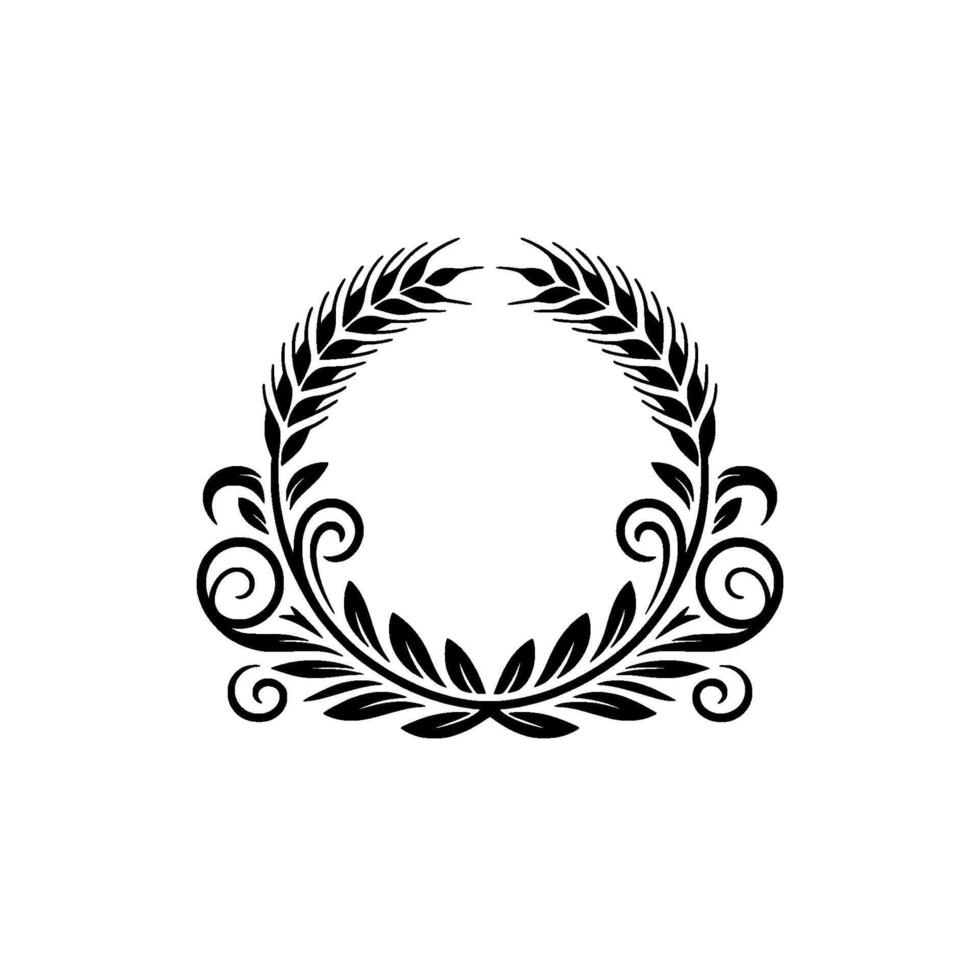 Elegant Laurel Wreath, Vintage, Celebration Emblem vector
