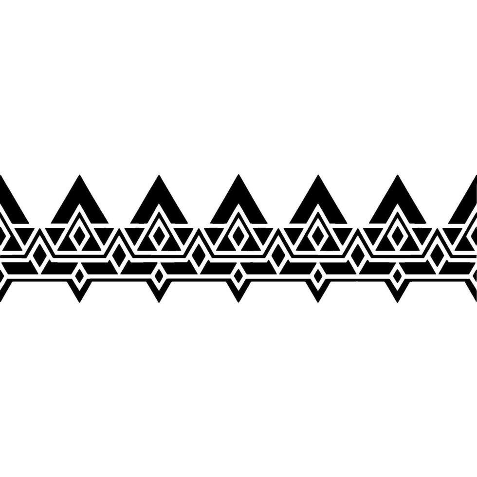 Geometric Tribal Border, Art Deco Pattern - Triangle vector