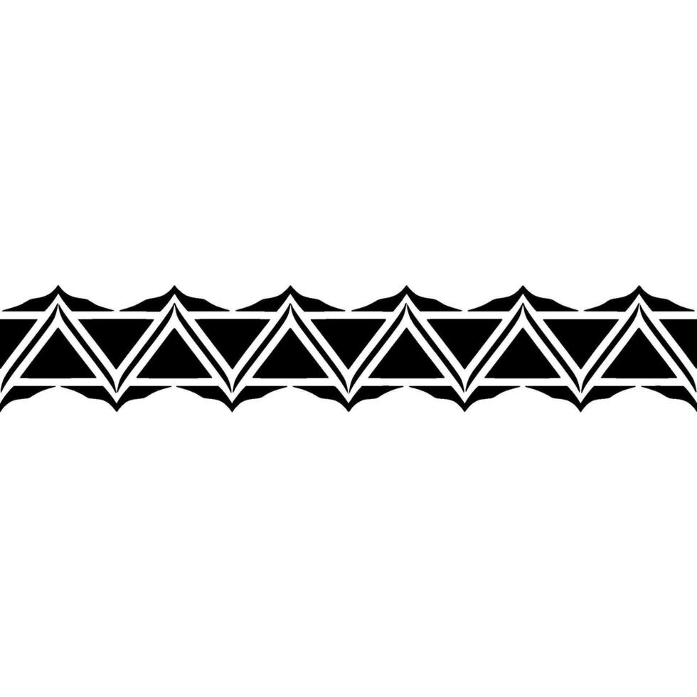 Geometric Wave Border, Art Deco Style, Triangles vector