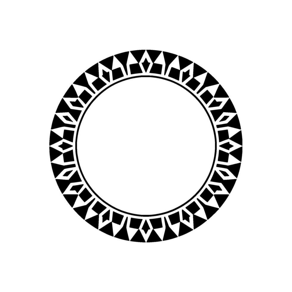 Geometric Tribal Circle, Minimalist, Decorative - Pattern vector