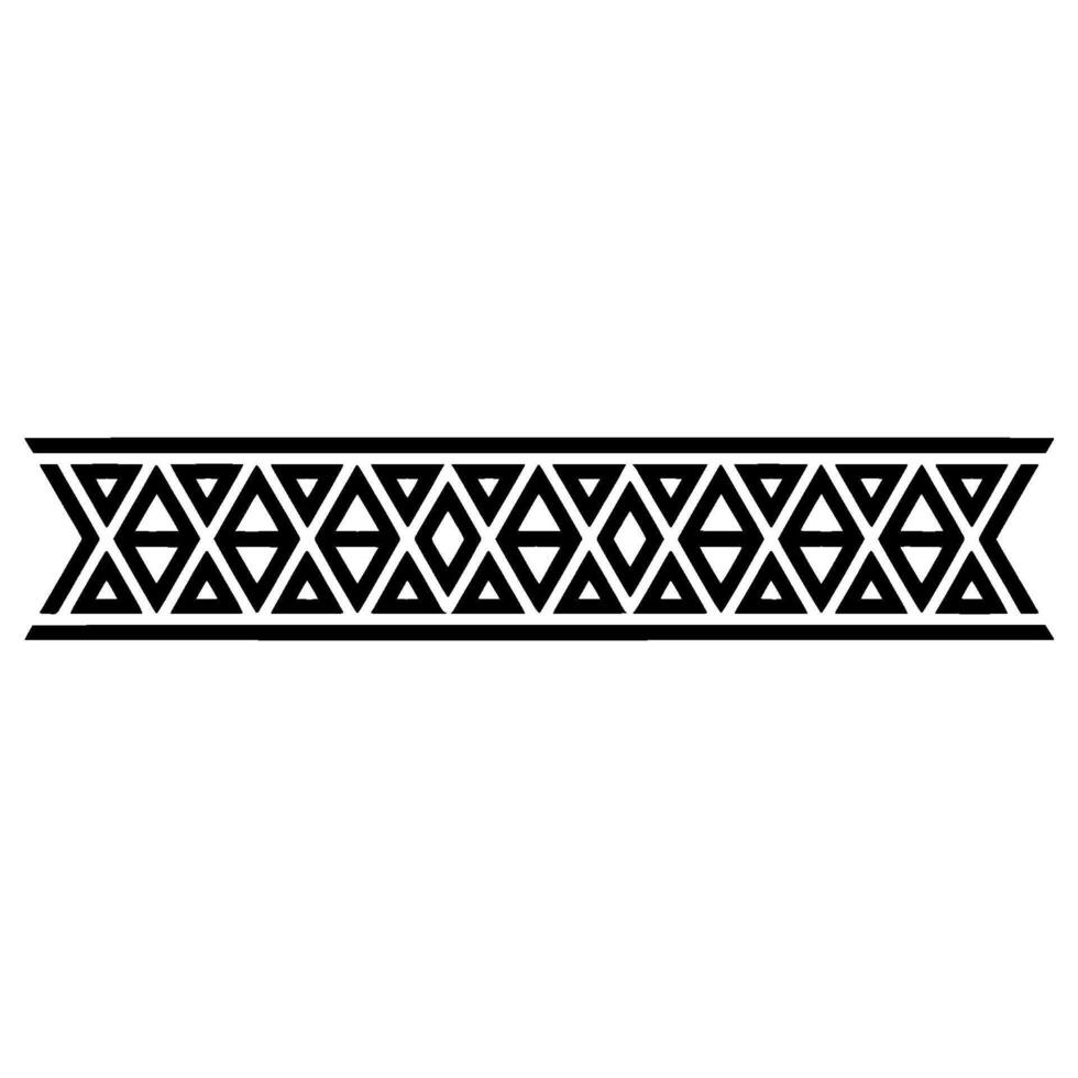 Geometric Tribal Border, Minimalist - Stylized - Pattern vector