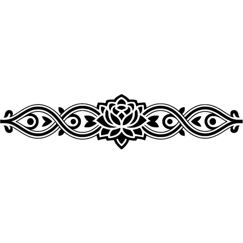 Intricate Floral Border, Vintage, Elegant Divider, Ornament vector