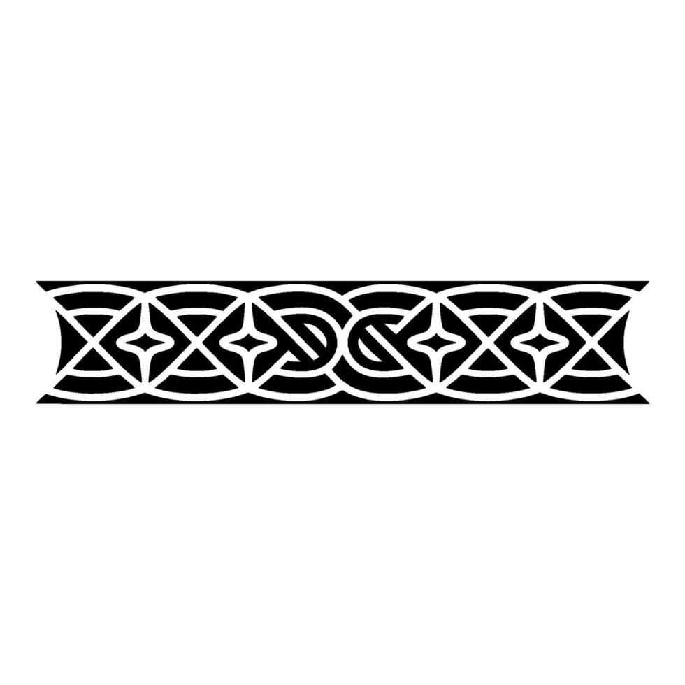 Intricate Celtic Border, Geometric Pattern, Vintage - Symmetrical - Ornate vector