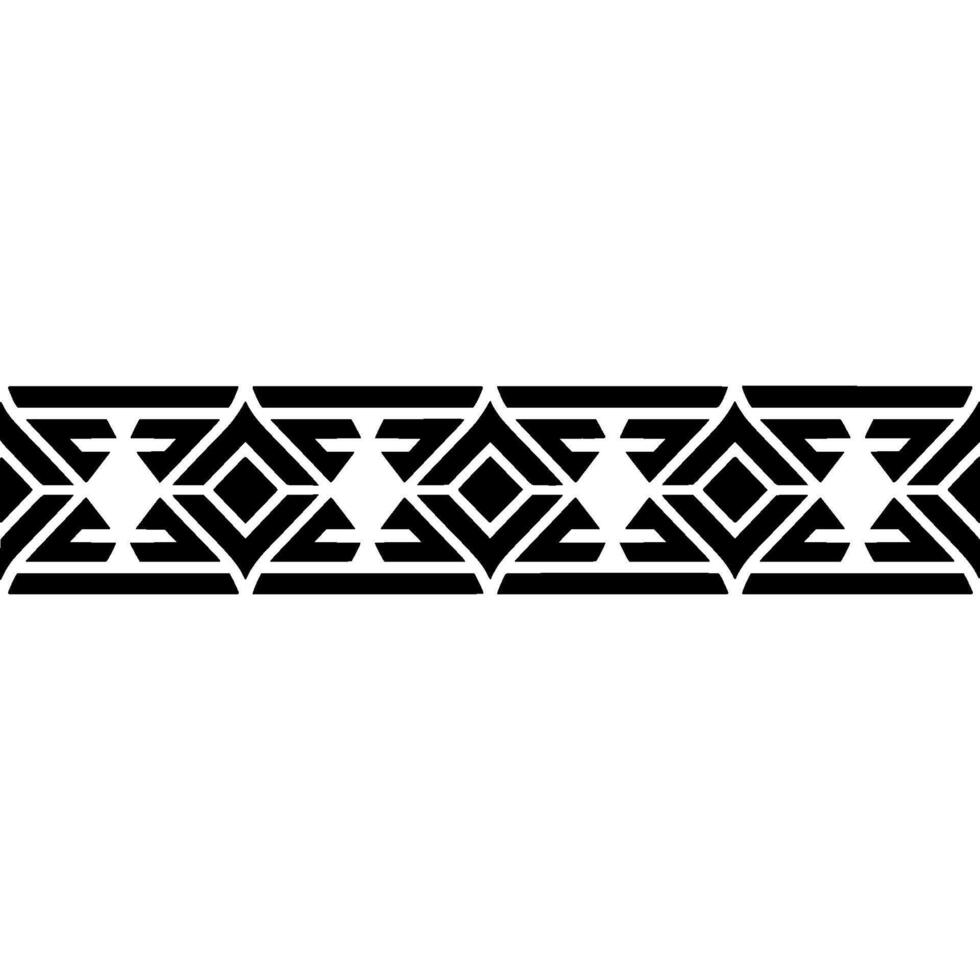 Geometric Tribal Border, Minimalist, Ornament - Pattern vector